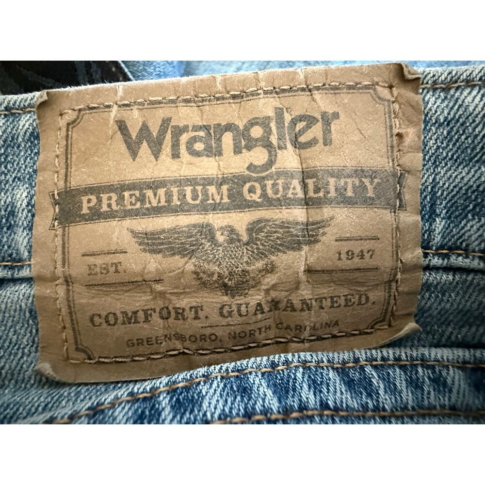 Wrangler Mens Relaxed Fit Comfort Flex Waist Jeans 42X32 Blue Denim Straight Leg - Picture 6 of 10